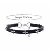 Personality Punk Vintage Black Leather Choker Necklaces For Women Girls Gothic Hip Hop Cross Collars Jewelry Accessories Gifts