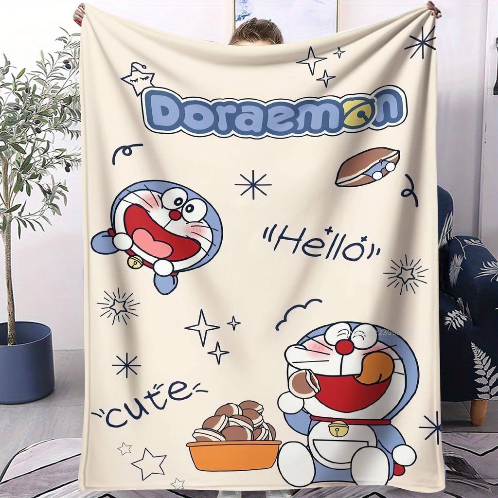 Hot Doraemon Japanese Anime Plush Small Cover Blanket Comfortable All Season Sofa Throw For Children Student Kids Birthday Gift