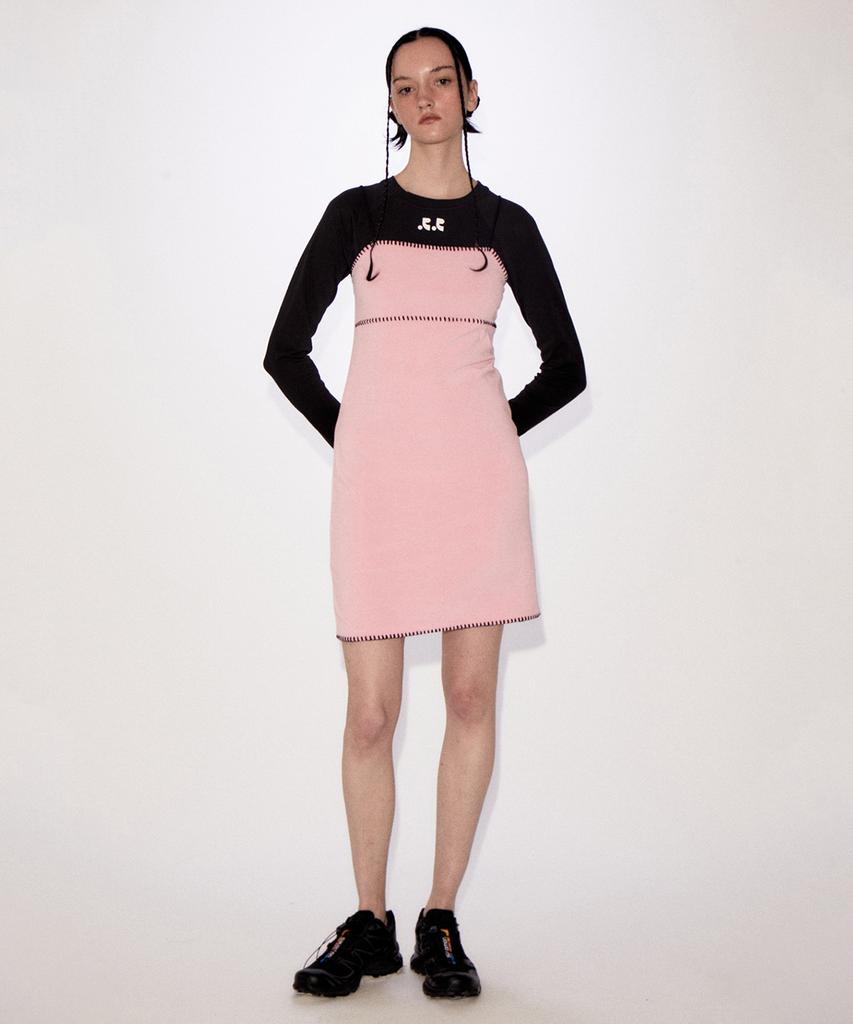 Rest And Recreation Rr Stitch Terry Mini Dress Pink