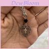 Gothic Punk Style Heart Cross Pendant Necklace With Alloy Chain For Women And Men