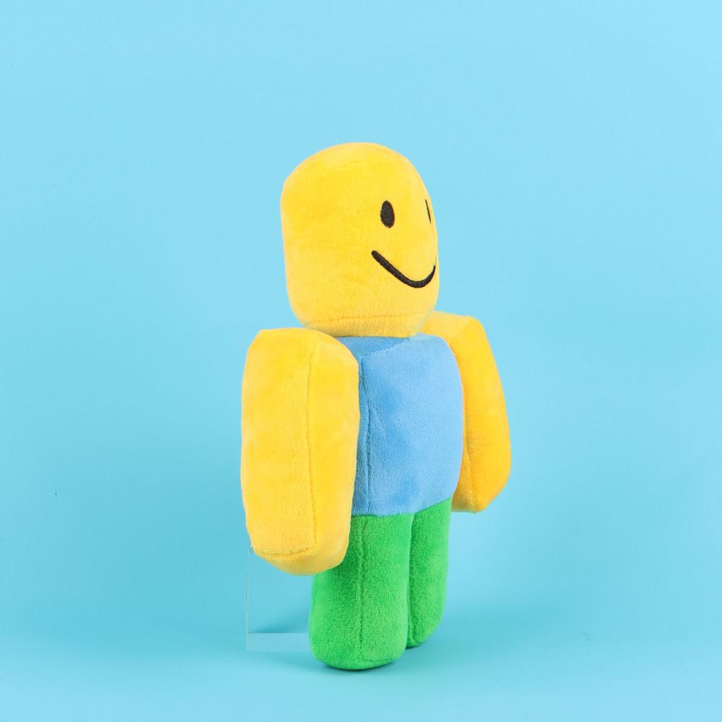 Neues 26cm Roblox Noob Plüschtier, Klassischer Blockiger Charakter Kuscheltier, Weiches Plüschtier für Gaming-Fans Sammlung & Kindergeburtstagsgeschenk