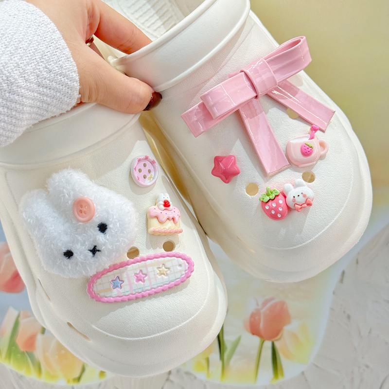 1Set Girls Women Shoe Charms Diy Hole Shoes Upper Decoration Garden Shoes Accessories Festival Gift