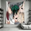 My Hero Academia Wall Tapestry Aesthetic Wall Hanging Printed Fabric Blanket Decorative Tapestries for Bedroom Living Room Home Decor