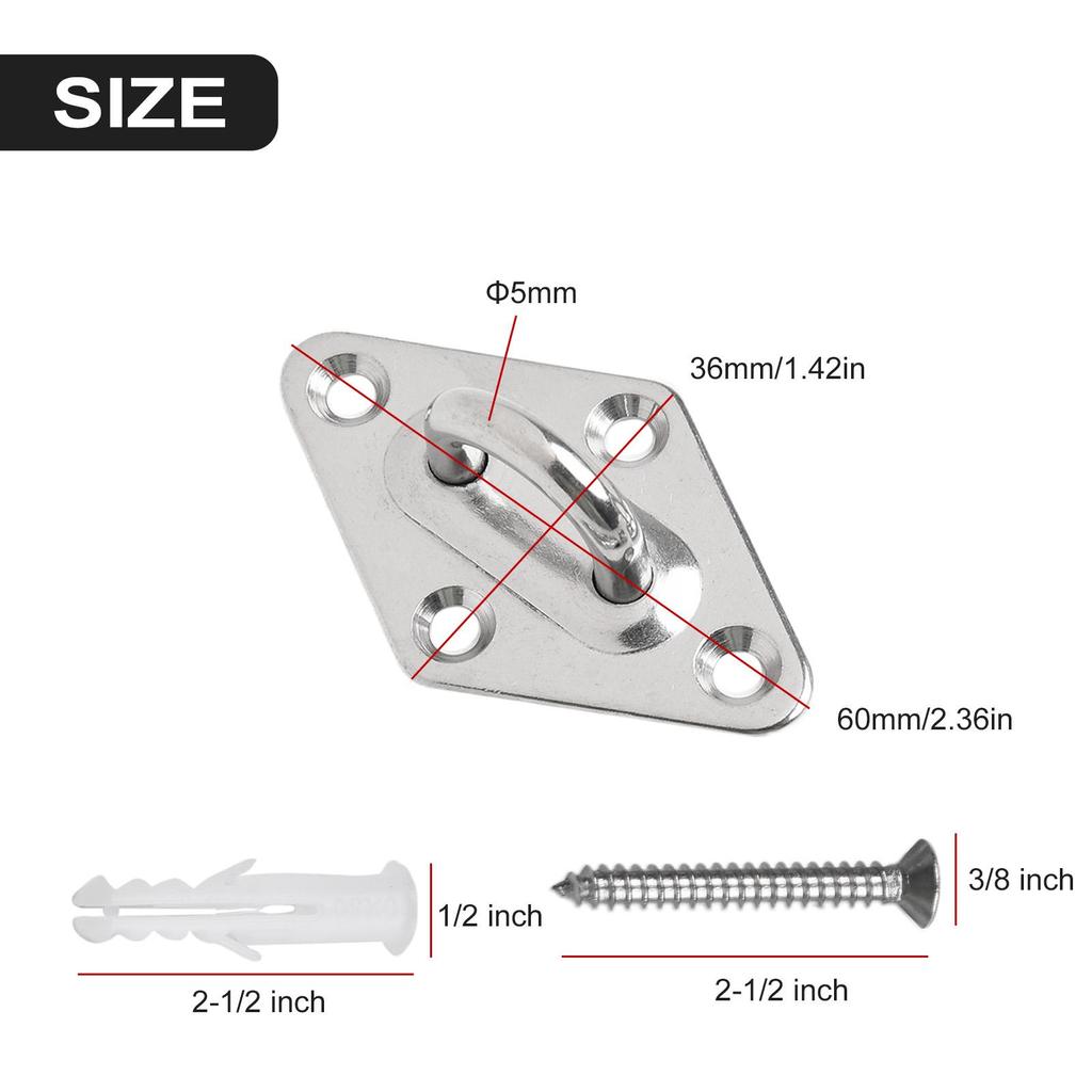 Zubehör Deckenaufhänger Haken Set Edelstahl Schaukel