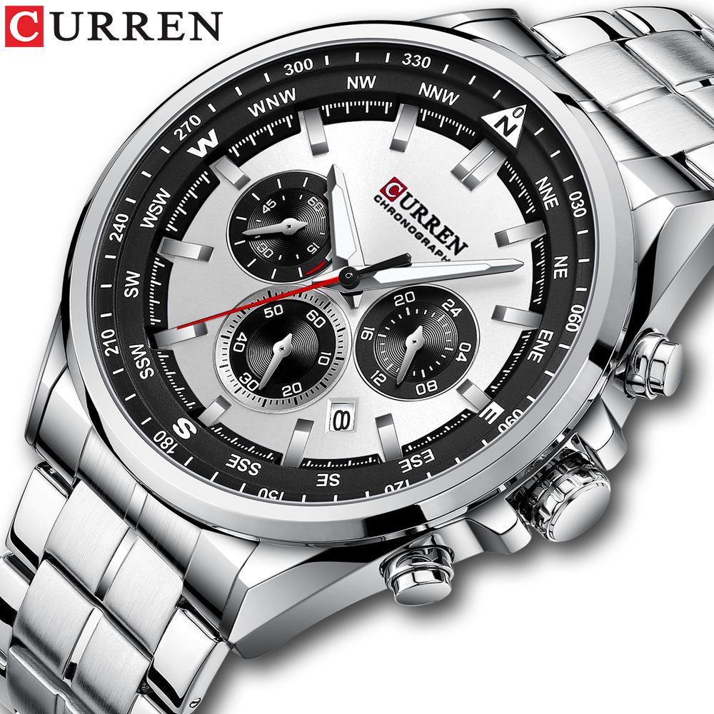 Curren 8399 Men's Quartz Multifunction Calendar Watch with Large Dial