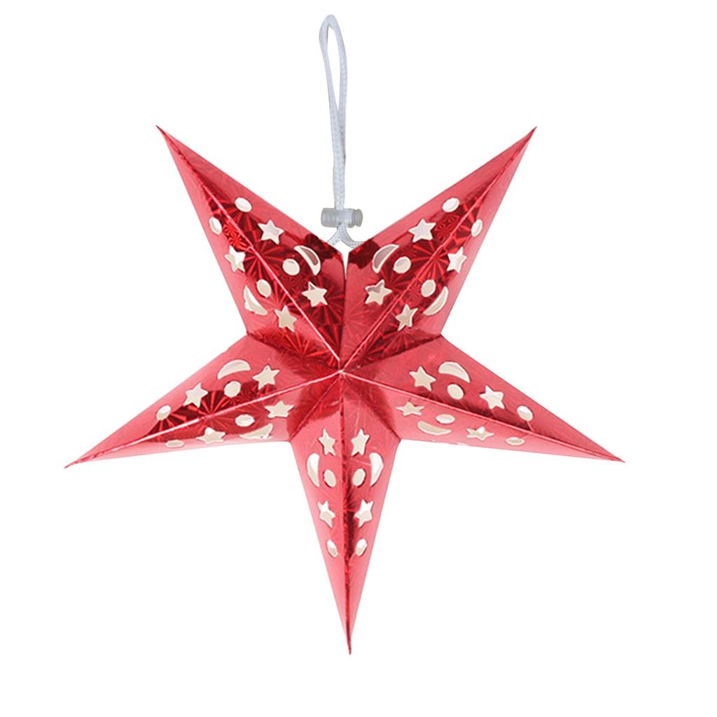 5 Pointed Star Paper Snowflake Ceiling Hanging Star For Wedding Birthday Xmas Party Home Decoration
