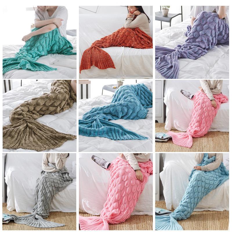 Mermaid Tail Blanket For Teens With Faux Cashmere Material Cozy Gift For Spring And Autumn Use