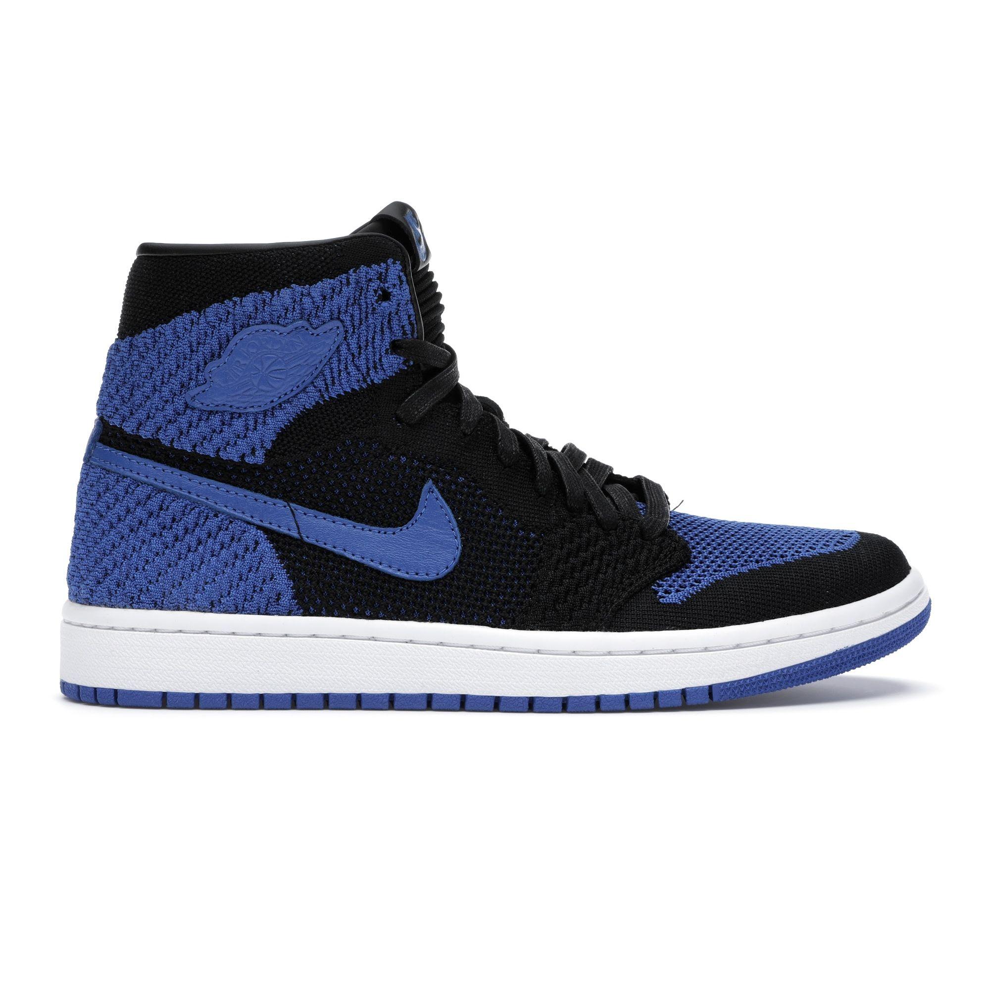 

Детские кроссовки Air Jordan 1 Retro High OG Flyknit GS Royal Black Game-Royal-White 919702-006