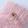 Korean Cartoon Fashion Cat Scratch Flip Gloves for Women Thick Velvet Warm Gloves Daily Office Student Writing Finger Gloves