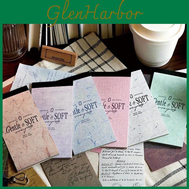 30pcslot Memo Material Paper Pads Gentle Soft Junk Journal Scrapbooking Cards Retro Background Decoration Paper