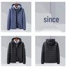 Men's Lightweight Hooded Down Jacket - Autumn/Winter Casual Warm Coat