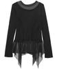 Peulleeoeob Layered Lace Frill Long Sleeve (Fl-137_Black)