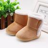 Infant Newborn Baby Girls Cashmere Plush Winter Boots Bandage Warm Shoes