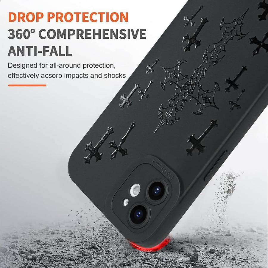 

KANGHAR для чохла iPhone 11 Естетичний Кровоточивий Хрест Ісус Християнський Готичний Дизайн для Жінок Дівчат Чоловіків Повний Захист Камери Тонкий F United States