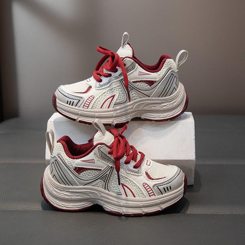 Kids Casual Sneakers Boys Girls Non-Slip Rubber Sole Toddler To Teenage Athletic Shoes Soft Synthetic Leather With Hook