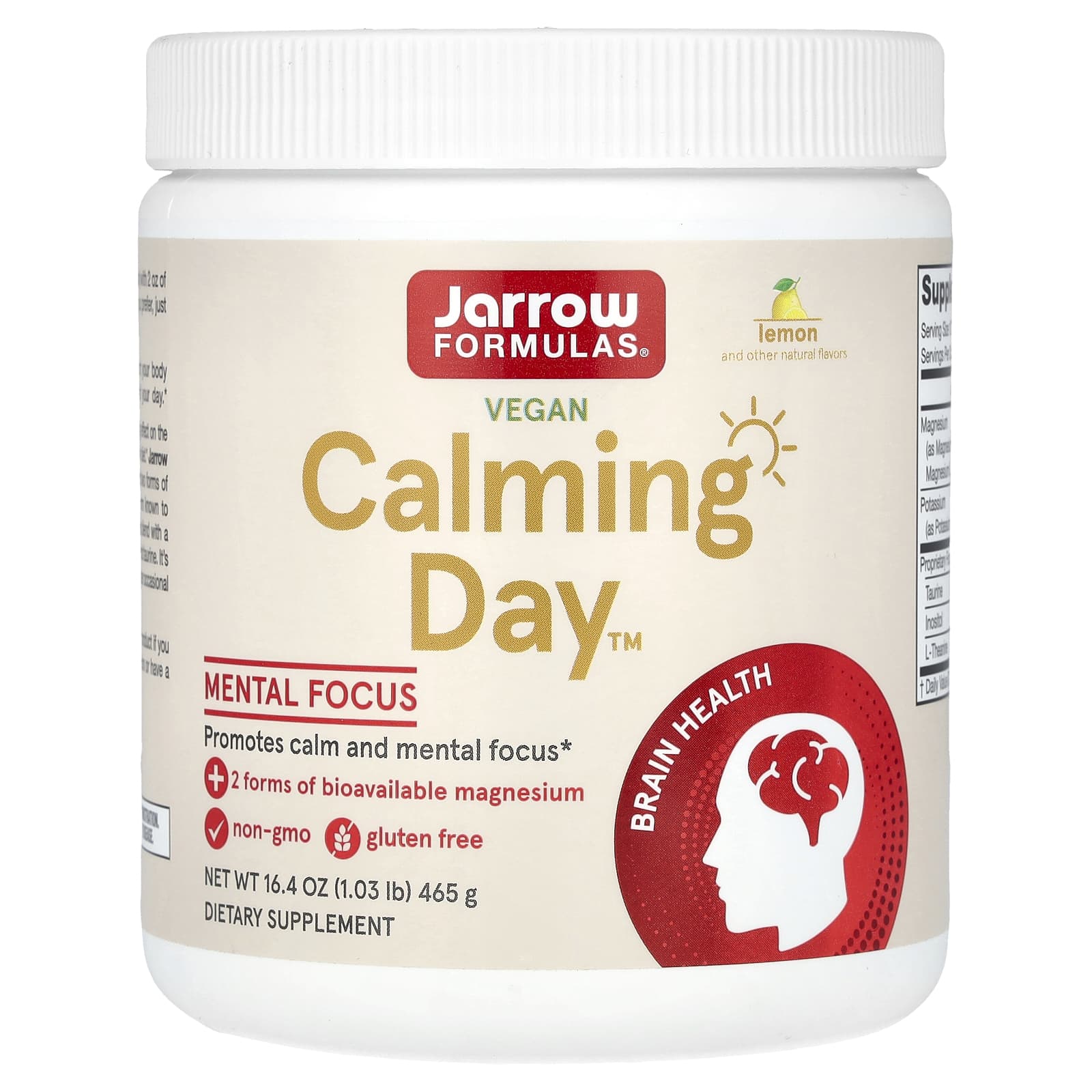 

Jarrow Formulas, Vegan Calming Day, Lemon, 465 g (16.4 oz)