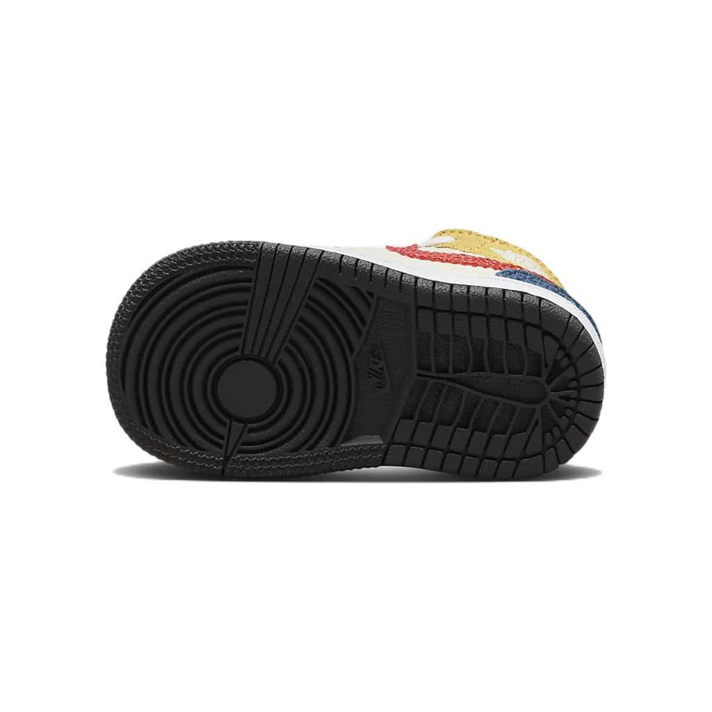 Air Jordan 1 Mid SE TD Messy Room Baby Sneakers Multi-Color White Black DR6959-100