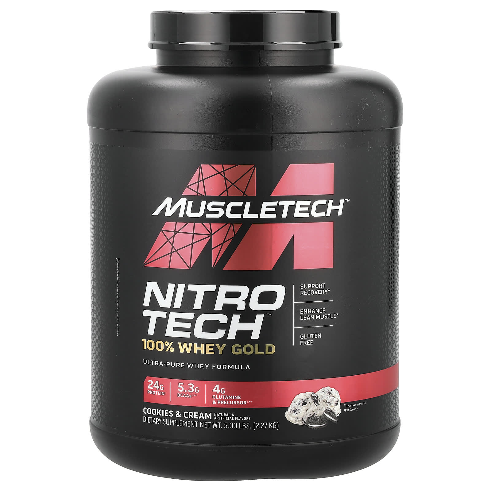 

Nitro Tech, 100% Whey Gold, Печиво та вершки, 2.27 кг(5 фунтів)