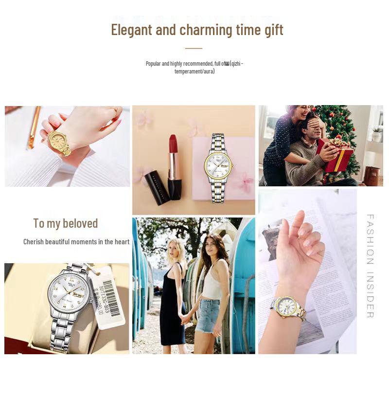 Genuine Women's Luminous Waterproof Quartz Watch - Elegant Design