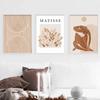 Boho Wandposter Abstrakte Figuren Korallenlinien Malerei Beige Matisse Wand Kunstdrucke Nordische Wandbilder Wohnzimmer Wohnkultur