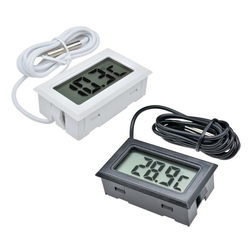 1pc Mini Digital LCD Thermometer With Probe Indoor Convenient Temperature Sensor For Aquarium Fish Tank Home Fridge Thermometer
