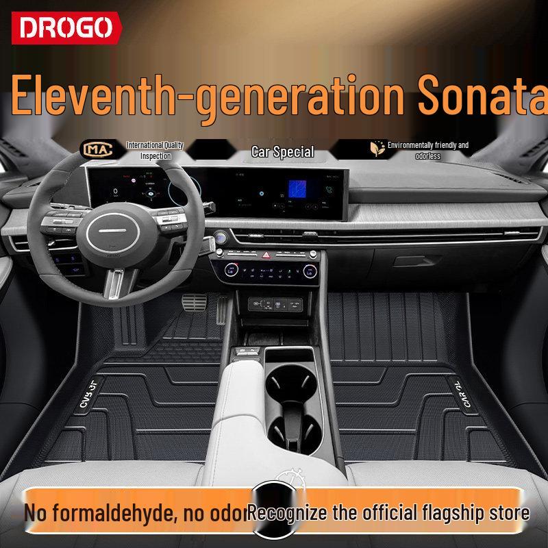 

24 Sonata Special TPE Floor Mats 11th Gen Full Coverage Car Accessories Hyundai Parts Single-layer TPE Mat