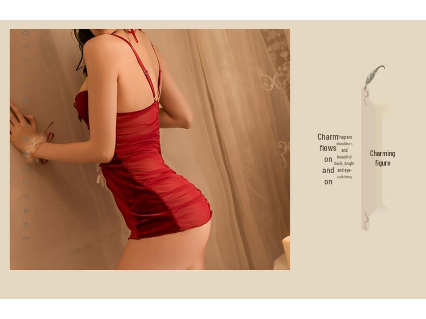 Charming Christmas Lingerie Set: Small Bust Passion & Temptation.