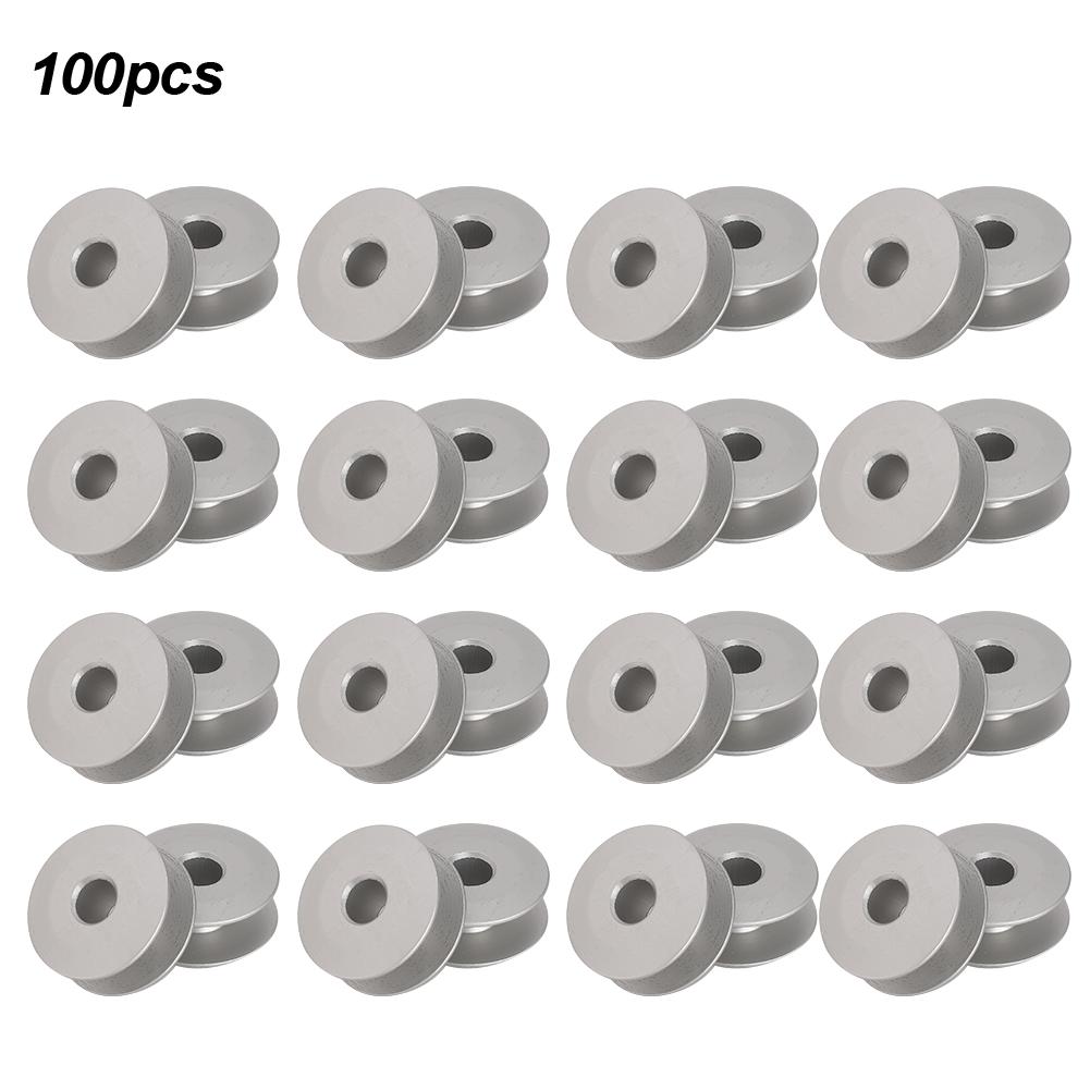 100Pcs Metal Bobbins for Flat Embroidery Car Sewing Machine Replacement Accessories272152A Slope