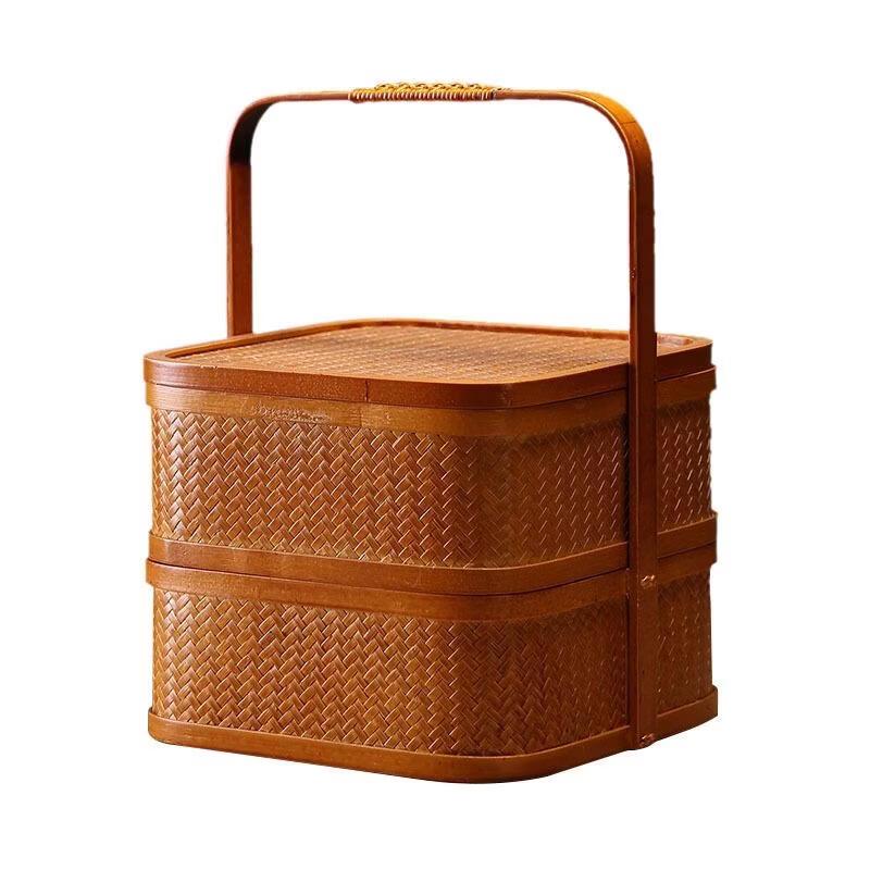 JingJingRS Hand-Woven Bamboo Food & Gift Basket