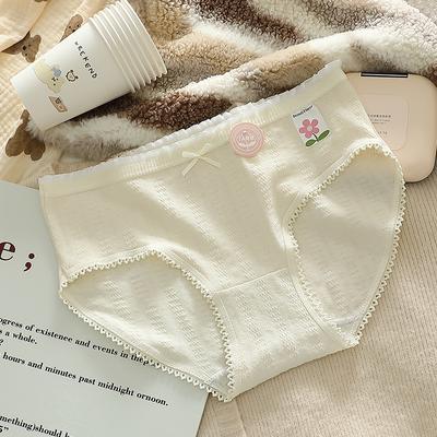 Antibacterial Pure Cotton Sweet Waist Panties All Cotton Antibacterial Breathable Triangle Girls and Students Women’s Panties