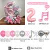 57pcs Slivery Heart Disco Balloon Silver Number Birthday Balloon Set Pink Music Note Children Adult Festive Party Decorations