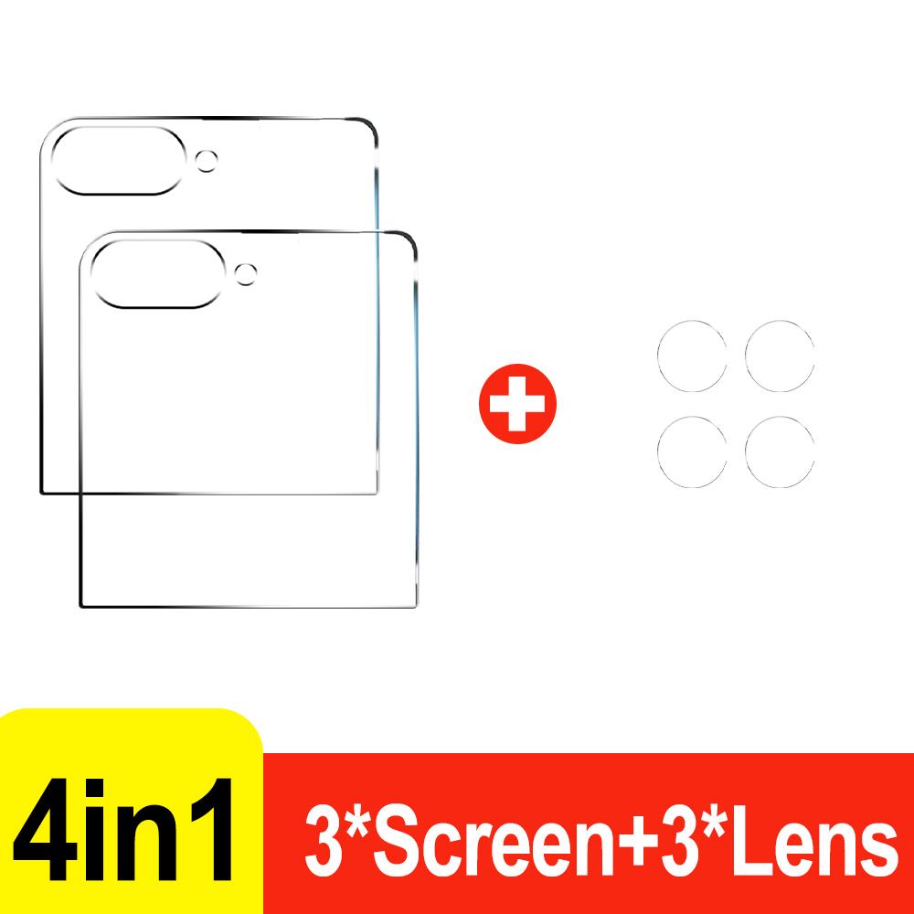 Für Samsung Galaxy Z Flip 6 5 Displayschutzfolie Gehärtetes Glas Ultra-widerstandsfähig Bruchsicher Kamera-Objektivfolien für Z Flip 6 Flip 5