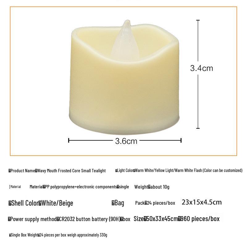 LED Electronic Candle Tealights for Christmas, Halloween, Birthdays, Weddings, and Hotel Decorations.
