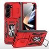 Armor Series For Samsung Galaxy Z Fold6 5G Kickstand Case Slide Lens Cover PC+TPU Phone Shell