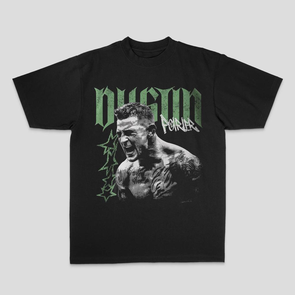 Relaxed Street-style Pure Cotton Short-sleeve T-shirt with Direct-printed Portrait Graphics and Boxing Short Sleeves Tops