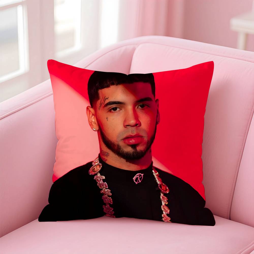 Rapper A-Anuel Aa Pillow Case Anti-Dustmite Pillowcase Invisible Zipper Silky Short Plush Sofa Cushion Cover