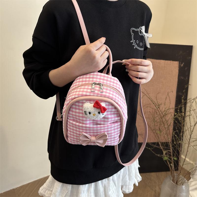 Fashion Plaid Boys And Girls Backpack Mini Cute Kindergarten Baby Small School Bag Children'S Backpack