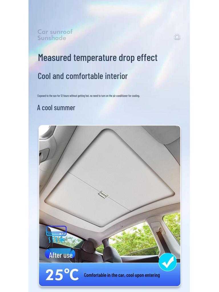Aion Y22/Yplus Retractable Sunshade: Skylight Heat Insulation Car Roof Film