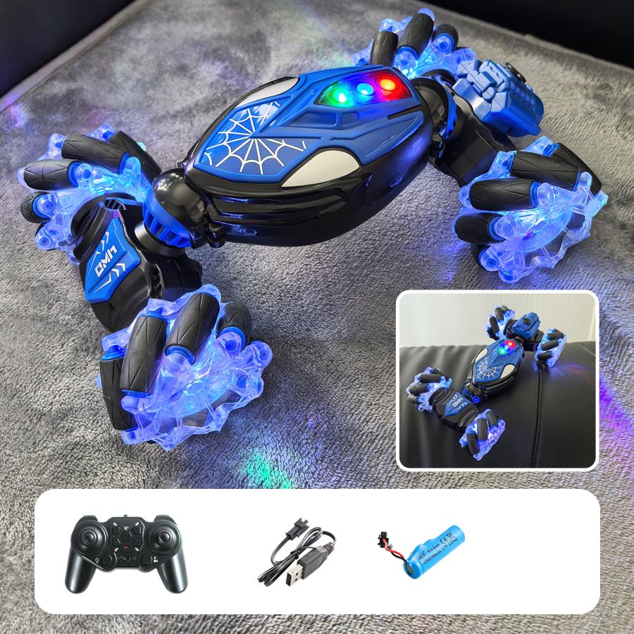 Spray Twist 2.4G Remote Control Stunt Car Cool Gesture Induction 13 Way Control Sound Light Drift Tail Flick Children's Toy Car