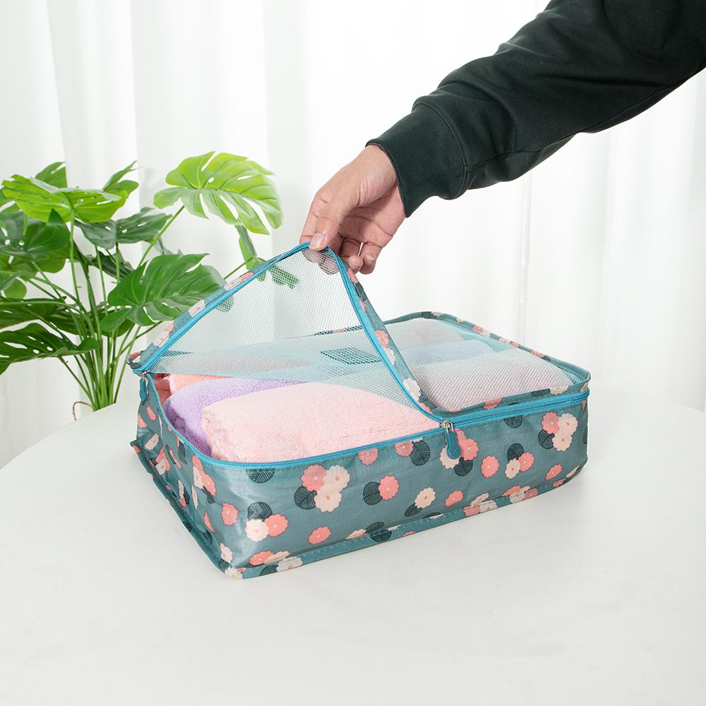 6PCS Travel Storage Bag Set of 6 Luggage Organizer Clothing Storage Pouches Floral Series