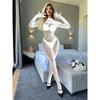 Women Sexy Lingerie Bodystocking for Women - Mesh See-Through Jumpsuit with Long Sleeves Breathable Stretchy Adult Nightwear