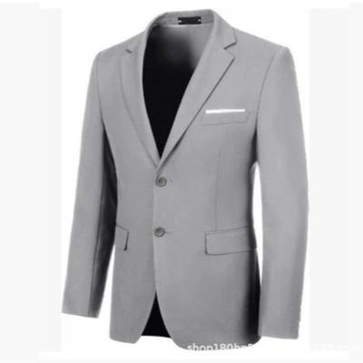Heren Slim Fit Blazer Jas Zakelijk Casual Twee Knopen Kostuumjas met Zak