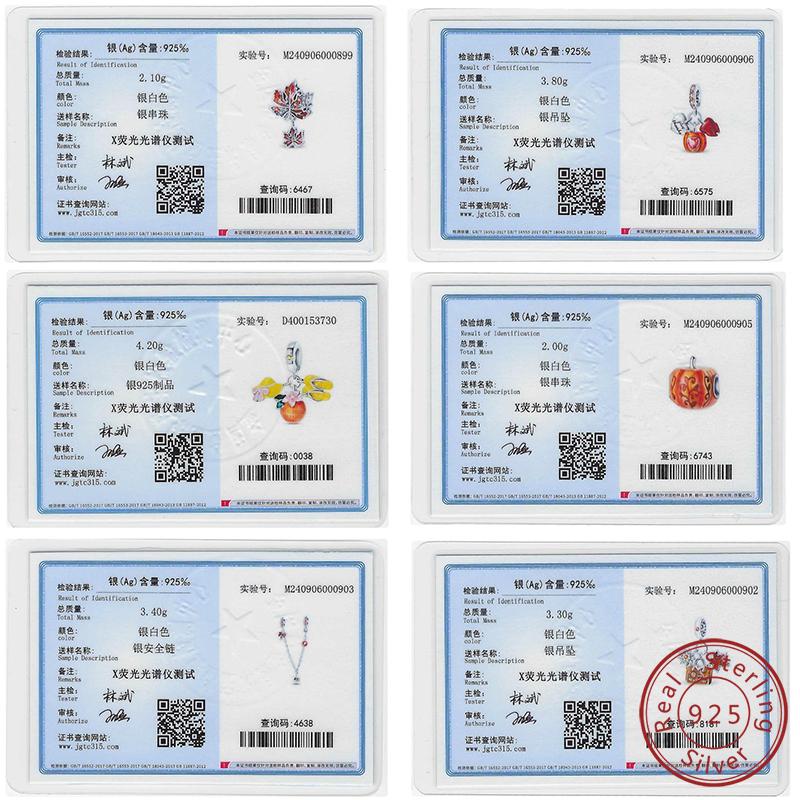 100% 925 Silver Autumn Harvest Series Brown Music Squirrel Scarecrow Pumpkin Maple Leaves Charms Beads DIY Jewelry Gift