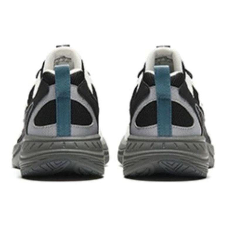 Anta Breathable Shock Absorbing Height Increasing Wear Resistant Non Slip Low Top Retro Running Shoes Men Sneaker Black White Blue 912345595-2