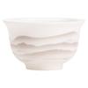 5-1pcs Mutton-fat jade porcelain Teacup Ink Mountain Master Cup Small Tasting Tea Bowl Arhat Personal Mug Zen Kung Fu Teaware