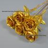 Black Gold Silk Rose Decoration - Single Stem, Hot Selling, Bar Decor