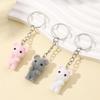 Fashion Plush Resin Mouse Keychain Creative Backpack Pendant  Bag Accessories
