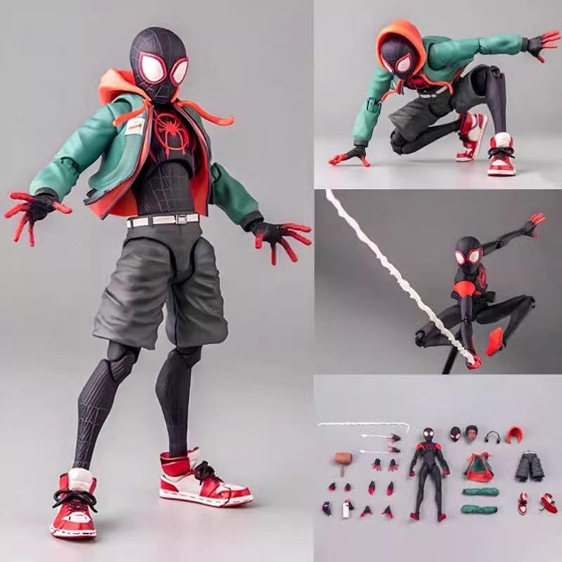Sentinel Cross-Universe Miles Morales Spider-Man Poseable Action Figure Doll Gift
