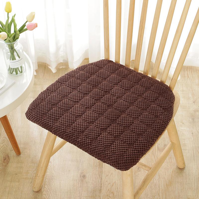 Kord Kissen in Hufeisenform Dickes Stuhlkissen Nordisch Einfarbig Abnehmbar Waschbar Sitzkissen Schlicht Rutschfest Hüftkissen mit Bändern