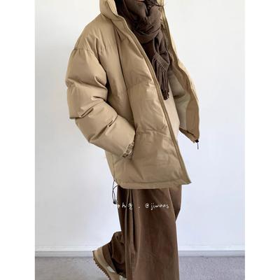 Autunno e inverno retrò giapponese tinta unita ispessito abbigliamento imbottito in cotone per coppia ragazzi e ragazze stile college ampio da lavoro giacca tipo pane